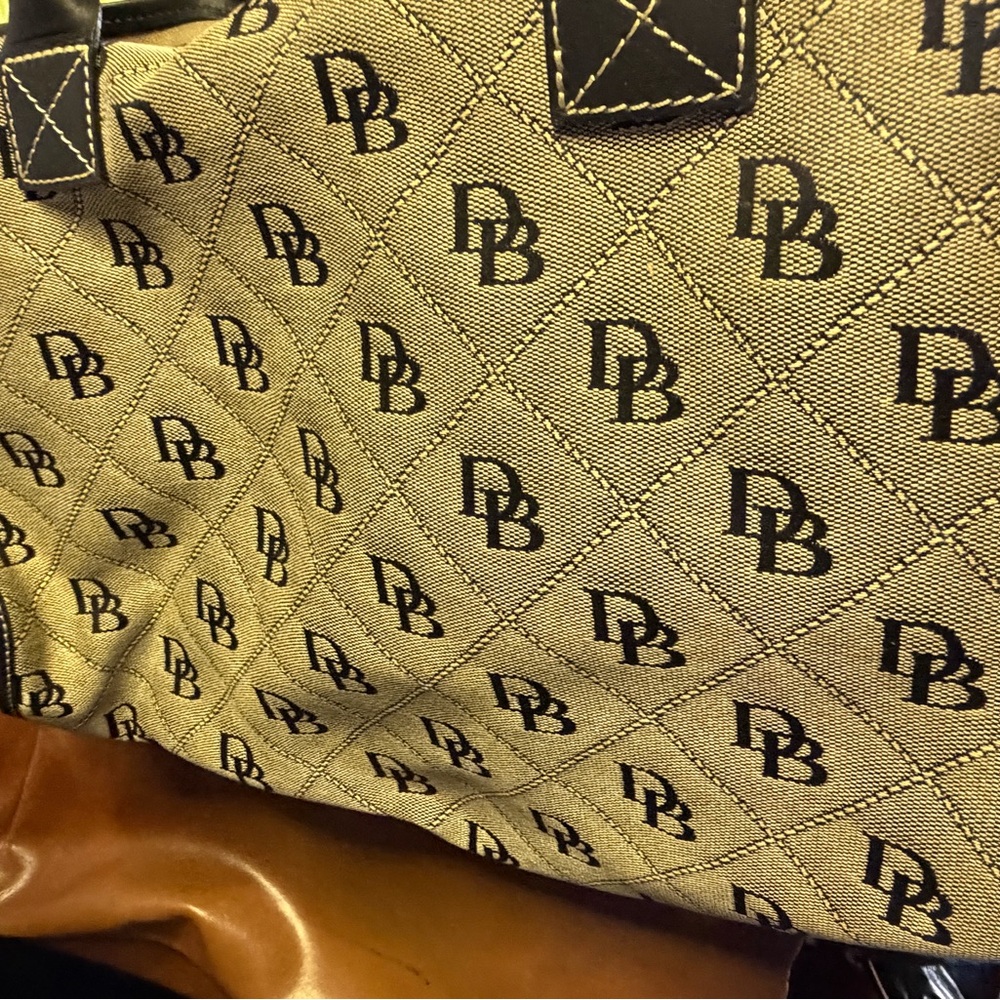 Dooney & Bourke Black and Tan Tote